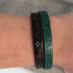 Set of 2 Leather Bracelets from Florence,Italy🇮🇹